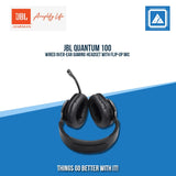 JBL QUANTUM 100 WIRED 3.5MM OVER-EAR GAMING HEADSET (BLACK)