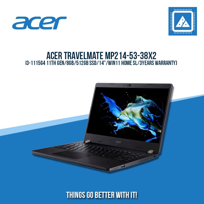 ACER TRAVELMATE P214-53-38X2 I3-1115G4 | Best For Students  Laptop