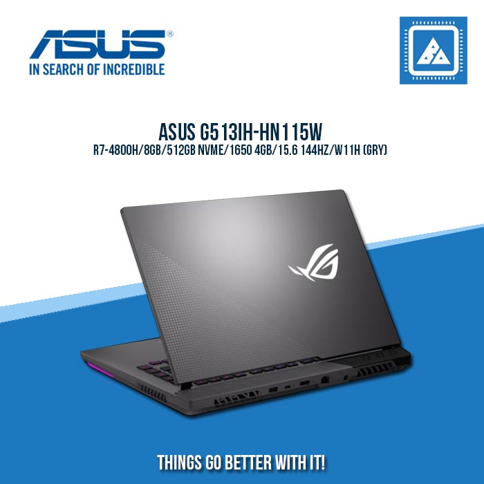 ASUS G513IH-HN115W R7-4800H/8GB/512GB NVME/1650 4GB | BEST FOR GAMING AND AUTOCAD LAPTOP