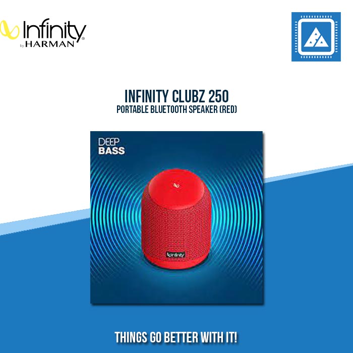 INFINITY CLUBZ 250 PORTABLE BLUETOOTH SPEAKER (RED)