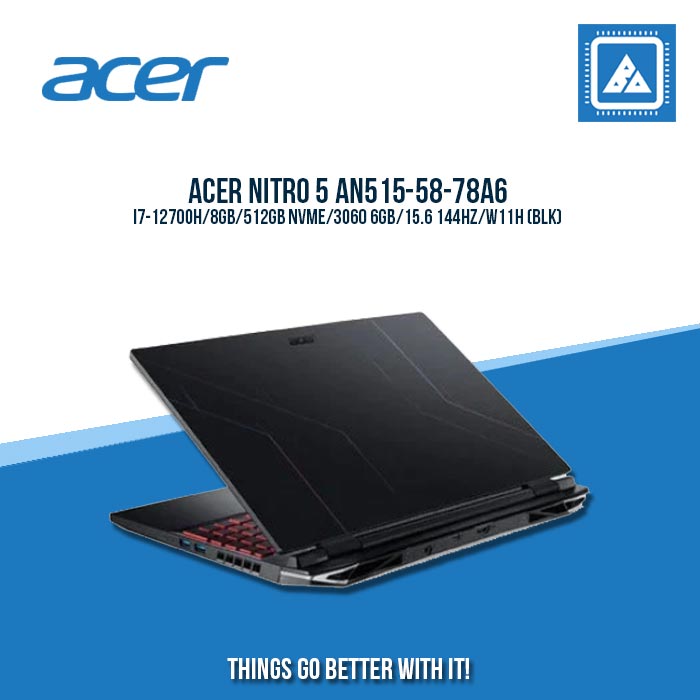 ACER NITRO 5 AN515-58-78A6 I7-12700H/8GB/512GB NVME/3060 6GB | BEST FOR GAMING AND AUTOCAD LAPTOP