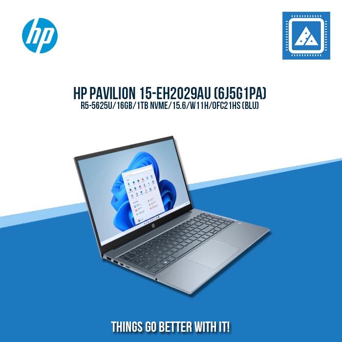 HP PAVILION 15-EH2029AU R5-5625U/16GB/1T NVMe | BEST FOR STUDENTS AND FREELANCER LAPTOP