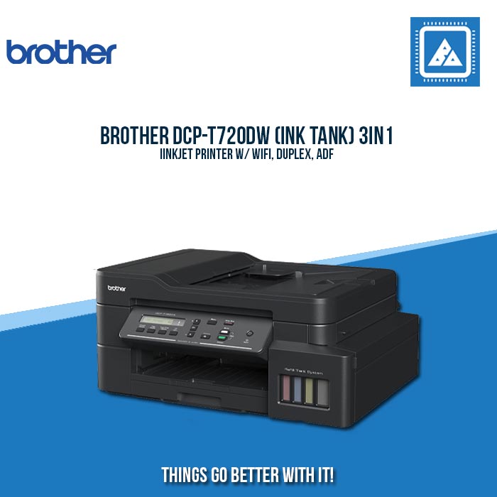 BROTHER DCP-T720DW (INK TANK) 3IN1 INKJET PRINTER W/ WIFI, DUPLEX, ADF ...