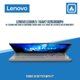 LENOVO LEGION 5-15IAH7 82RC008BPH I5-12500H/8GB+8GB/512GB NVME/3050TI 4GB | BEST FOR GAMING AND AUTOCAD LAPTOP