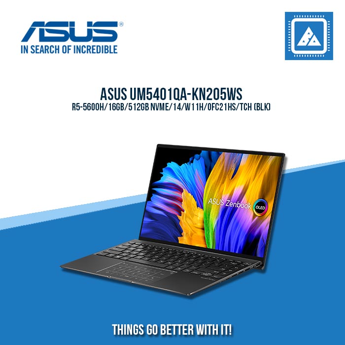 ASUS UM5401QA-KN205WS R5-5600H/16GB/512GB NVME | BEST FOR STUDENTS AND FREELANCERS LAPTOP