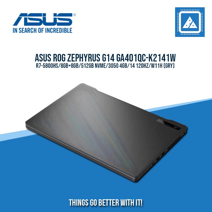 ASUS GA401QC-K2141W R7-5800HS/8GB+8GB/512GB NVME/3050 4GB | BEST FOR GAMING AND AUTOCAD LAPTOP