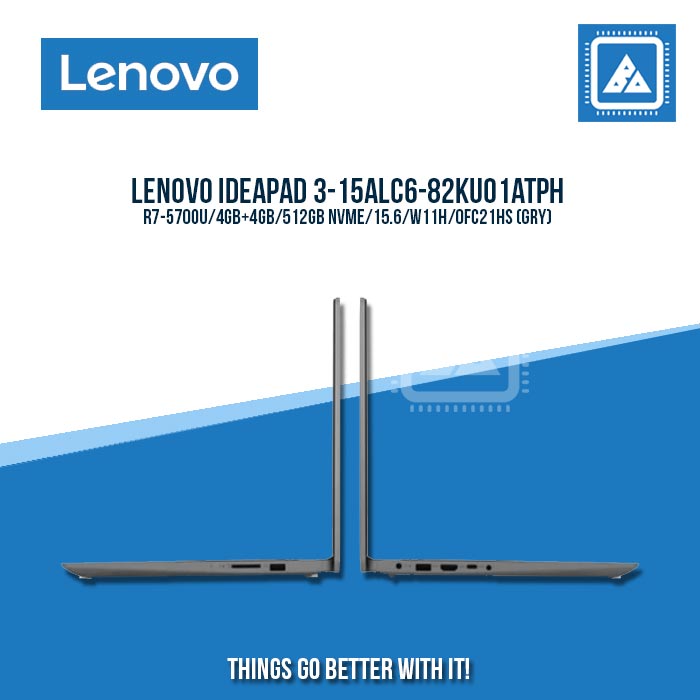 LENOVO IDEAPAD 3-15ALC6-82KU01ATPH R7-5700U/4GB+4GB/512GB NVME | BEST FOR STUDENTS AND FREELANCERS