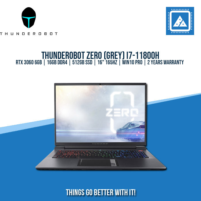 THUNDEROBOT ZERO (GREY) | I7-11800H | RTX 3060 6GB | Best for Freelancing and Gaming Laptop